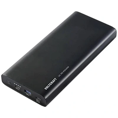 Abbildung von VOLTCRAFT VC PB PD140W Powerbank 22400 mAh Quick Charge 3.0, USB PD 3.0 Li Ion Schwarz (matt) Statusanzeige