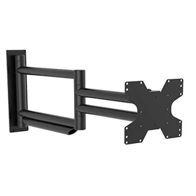 Abbildung von Cavus High End Design TV Wandhalterung für Fernseher von 26 bis 65 Zoll (26 / Zoll), Stahl schwarz, Schwenkhalterung, extralang 80 mm, VESA