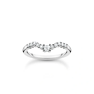 Abbildung von THOMAS SABO Ring mit weißen Steinen 925 Sterling Silber TR2398 051 14 52