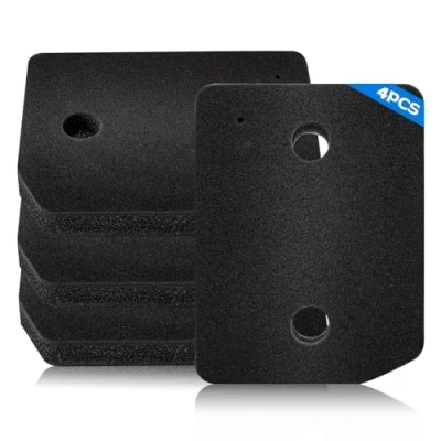 Abbildung von 4er Set Filter für Miele 9164761 Trockner Wärmepumpentrockner, Fusselfilter Schaumstoff Sponge Ersatzteil Wäschetrockner,Fein/Grob 207x157x30mm Wäschetrockner Sockelfilter