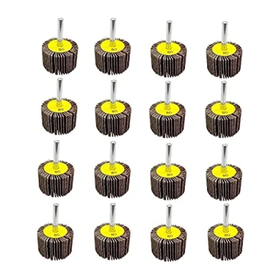 Abbildung von FEIHU 20 Stück Lamellenschleifer,Schleifköpfe,Fächerschleifer set 30X25x6MM.Die Schleifscheibe eignet sich zur Reinigung von Rost/Schweißgraten.Passend für alle Elektro /Drehwerkzeuge,Körnung 80