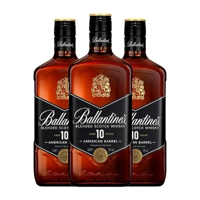Abbildung von Whiskey Blended Ballantine&#039;s American Barrel 10 Jahre 70 cl (Schachtel mit 3 Flaschen von cl)