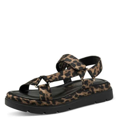 Abbildung von Tamaris Plateausandalette, Damen, Größe: 39, Leopard Schuhe