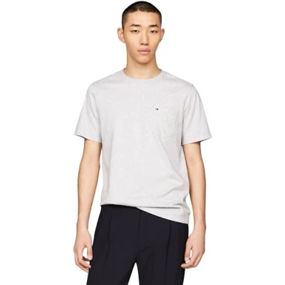 Abbildung von Tommy Hilfiger Pocket TEE Tshirt basic, Herren, Größe: XXL, Light grey heather