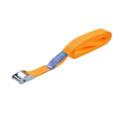 Abbildung von kwb Zurrgurt 2,5 m x 25 mm, aus strapazierfähigem Polyesterband, mit Prüfschild und verzinkter Metallratsche, ohne Haken, TÜV / GS geprüft