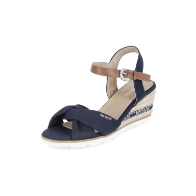 Abbildung von TOM Tailor Keilsandalette, Damen, Größe: 39, Blau Schuhe