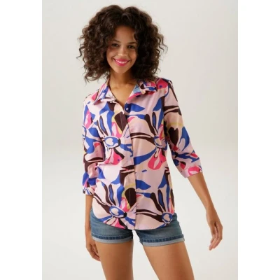 Abbildung von Aniston CASUAL Hemdbluse mit farbenfrohem, graphischem Druck