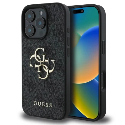 Abbildung von Apple iPhone 16 Pro Max Hülle Kunststoff Guess Hard Case/Backcover Handyhülle Schwarz