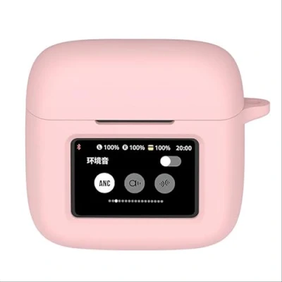 Abbildung von GIOPUEY Hülle Kompatibel mit JBL Tour Pro 3, Silikon Stoßfeste Schutzhülle, Ultradünn Case Cover, Kein Geruch, Pink