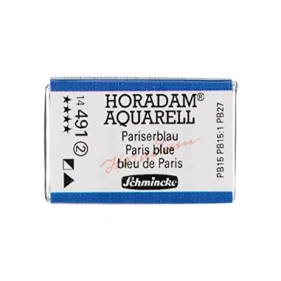 Abbildung von Schmincke HORADAM® AQUARELL feinste Künstler Aquarellfarben, 491 Pariserblau, 14 043, 1/1 Näpfchen