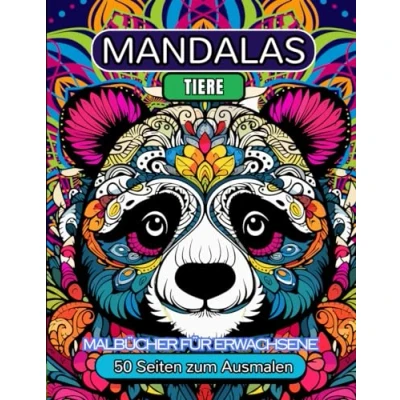 Abbildung von Malbuch für Erwachsene und Kinder Mandalas Tiere: 50 llustrationen zum Ausmalen, Stressreduzierend Entspannend