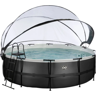 Abbildung von EXIT Pool mit Abdeckung, Wärmepumpe ø488cm Black Leather