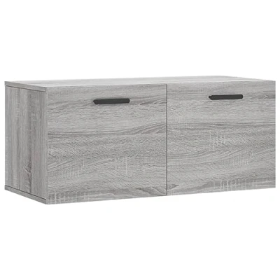 Abbildung von vidaXL Hängeschrank Wandschrank Grau Sonoma 80x36,5x35 cm Holzwerkstoff (1 St)
