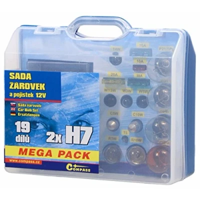 Abbildung von Compass 08518 Auto Glühbirnen 12V Servicebox MEGA H7+H7+Sicherungen
