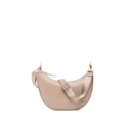 Abbildung von Expatrié Umhängetasche Damen Braun Lea Medium Half Moon Bag Schultertasche Crossbody im Halbmond Design Halbrunde Handtasche aus Veganem Leder Wasserabweisend