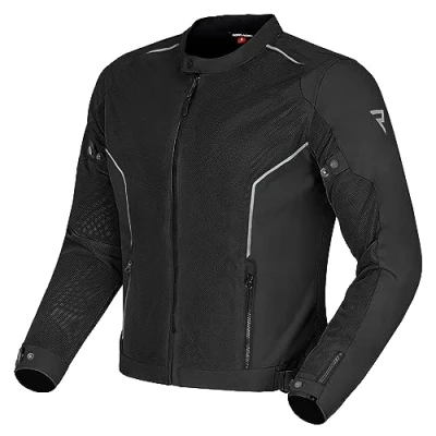 Abbildung von REBELHORN Wave Motorradjacke Herren Textil Mesh Belüftungseinsätze Ellbogen und Schulterprotektoren Stufe 2 Rückenprotektor Tasche