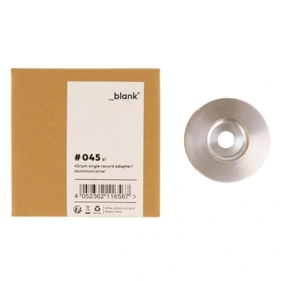 Abbildung von _blank #045si 45 RPM Single Adapter Puck für 7&#039; Schallplatten Aluminium 3,5cm Durchmesser Silber