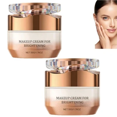 Abbildung von Kekecai Whitening Cream, Anti Falten und straffende Grundierung, Niacinamide Lady Plain Gesichtscreme, Makeup Cream zur Aufhellung, feuchtigkeitsspendende Hautaufhellung (2pcs)