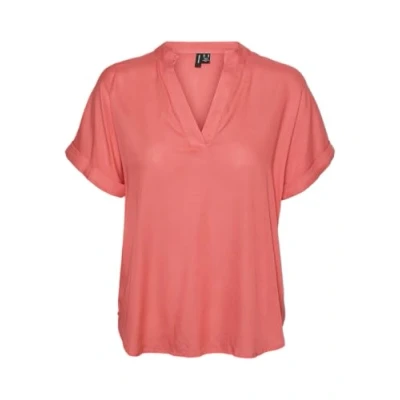 Abbildung von Vero Moda Vmbeauty NOOS Bluse, Damen, Größe: XS, Coral pink