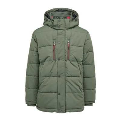 Abbildung von s.Oliver SURPIQUÉE À Capuche Amovible Winterjacke, Herren, Größe: Small, Olivgrün
