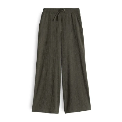 Abbildung von OPUS Crinkle Weiter Stoffhose, Damen, Größe: 38, Olive leaf