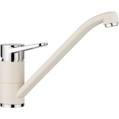 Abbildung von BLANCO WEGA II Küchenarmatur in softweiß/chrom Hochdruck Rückflussverhinderer Keramik Kartusche Gesicherte Wasserqualität &amp; wassersparend