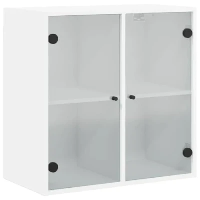 Abbildung von vidaXL Glashängeschrank Wandschrank mit Glastüren Weiß 68x37x68,5 cm (1 St)