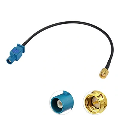 Abbildung von Eightwood Fakra DAB Antenne SMA Kabel Z Stecker auf Pigtail RG174 8inch 20cm für GPS Autoradio