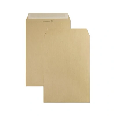 Abbildung von Clairefontaine 5744C Packung mit 50 Versandtaschen Rillen Kraftbraun B5 176x250 mm, selbstklebend, 90g, 1 Pack
