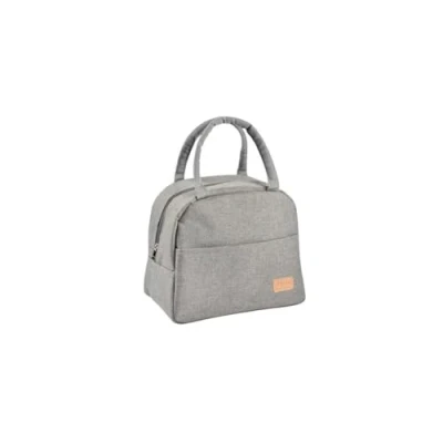 Abbildung von Béaba, Isolierte Lunchtasche für Baby, Kindermahlzeiten, Lunchbox, hält warm und kühl, großes Fassungsvermögen von 5 L, wasserdichter Stoff, mit Vordertasche, weiches Material, Graumeliert