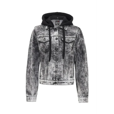 Abbildung von Cipo &amp; Baxx Herren Jeans Jacke Übergangsjacke Baumwolle mit Taschen CJ289 Schwarz M