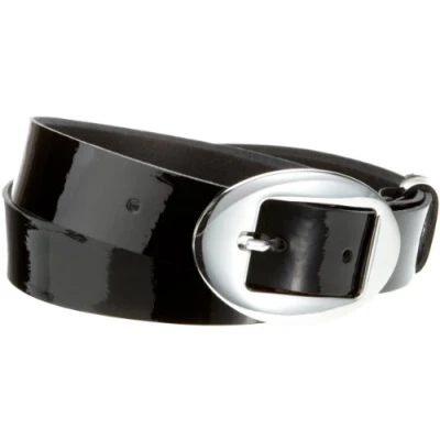Abbildung von MGM Damen Modern Patent Gürtel, Schwarz (schwarz), 95