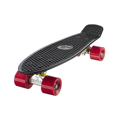 Abbildung von Ridge Skateboard Mini Cruiser, schwarz rot, 22 Zoll