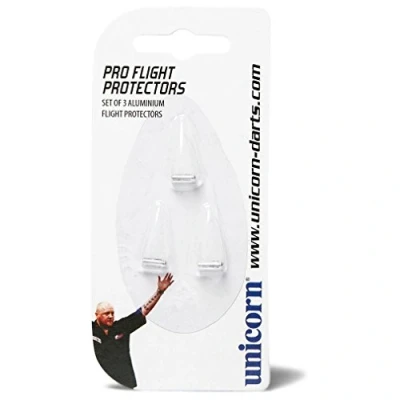 Abbildung von Unicorn pro Dart Flight Protektoren leichtes Aluminium Natur 3 Stück Packung