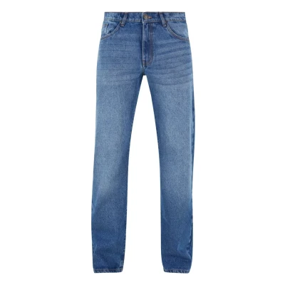 Abbildung von Urban Classics Heavy Ounce Jeans Straight Leg, Herren, Größe: 30, New mid blue washed