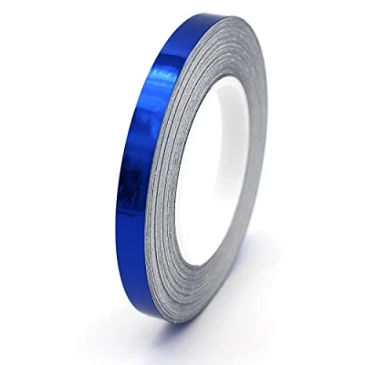 Abbildung von Finest Folia GmbH 7 Meter Chrom Zierstreifen Auto Motorrad Zierleiste (Chrom Blau)