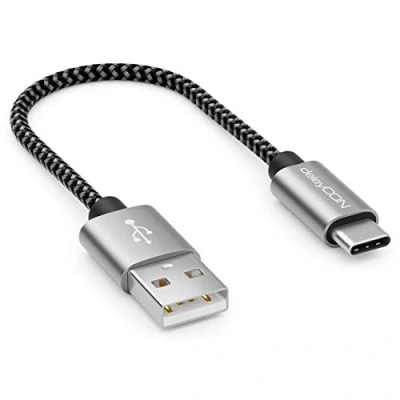 Abbildung von deleyCON 0,15m Nylon USB C Kabel Ladekabel Datenkabel Typ