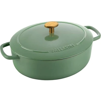 Abbildung von BALLARINI Bräter Bellamonte Auflaufform Oval Grün, Gusseisen, Emaille