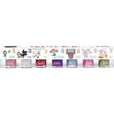 Abbildung von Snails 512151, Kinder Nagellack Geschenkset, Mini 7x7ml, auf Wasserbasis, abwaschbar, unbedenklich, vegan