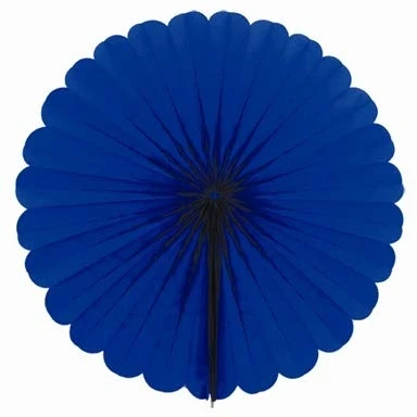 Abbildung von Creativery 1 Papierfächer 20cm (blau 352 / königsblau/Royalblau) Deko Papier Fächer Rosetten Blumen Raumdeko Papierrosetten Hängedeko