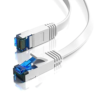 Abbildung von JAMEGA CAT 7 Flachkabel, RJ45 LAN Ethernet Patchkabel Netzwerk Kabel, CAT.7, RJ 45 Stecker (Ethernet) (500 cm)
