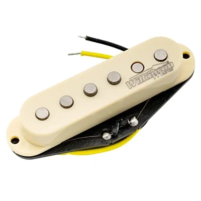 Abbildung von Wilkinson Vintage 60&#039;s Staggered Alnico 5 Single Coil Mitten Tonabnehmer Pickup für Strat Style E Gitarre, Weiß