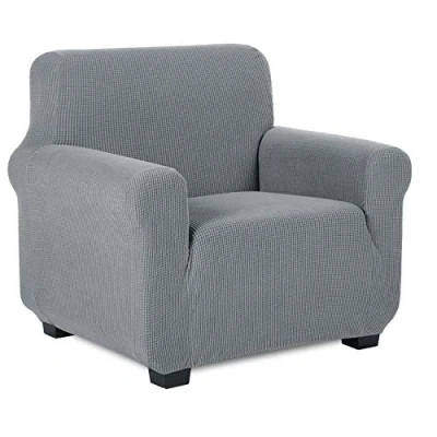 Abbildung von TIANSHU Sesselbezüge,Spandex Sofabezug Stretch Couchbezug Elastischer Antirutsch Stretchhusse Weich Stoff,Jacquard Sofabezug, sesselbezug Schonbezug für Sofa Sofahalter (Hellgrau)