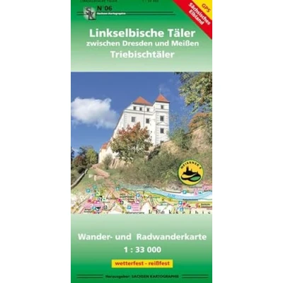 Abbildung von Linkselbische Täler zwischen Dresden und Meißen: Wander Radwanderkarte 1:33 000 GPS fähig wetterfest reißfest