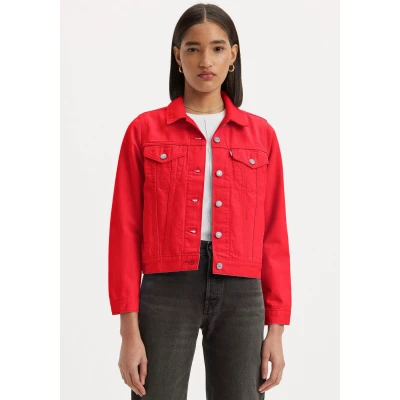 Abbildung von Levi&#039;s Original Jeansjacke, Damen, Größe: XS, Script red trucker