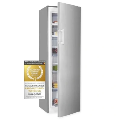 Abbildung von exquisit Gefrierschrank &quot;GS271 NF H 040D weiss&quot;, 170,5 cm hoch, 54 breit, 204 Liter Nutzinhalt, NoFrost, Schnellgefrieren