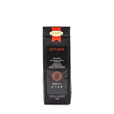Abbildung von Hensler Kaffee Osttimor Röstkaffee, ganze Bohnen, 100% Arabica aus Osttimor, geeignet für Vollautomaten, Filtermaschine, Handfilter und French Press, vollaromatisch