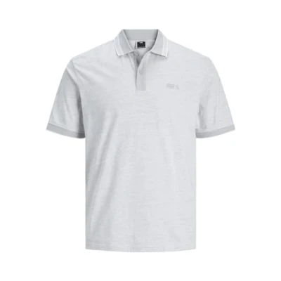 Abbildung von JACK&amp;JONES Herren JCOMELANGE Jersey Polo SS Poloshirt, High Rise/Detail:White Melange, M