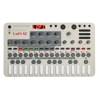 Abbildung von Sonicware LIVEN Lofi 12 [Lo fi Groovebox &amp; Sampler] Retro Sampling mit 12bit Sampler Modus, 4 Spur Step Sequenzer, 10 Stimmen, Effekte + 9 Master Effekt