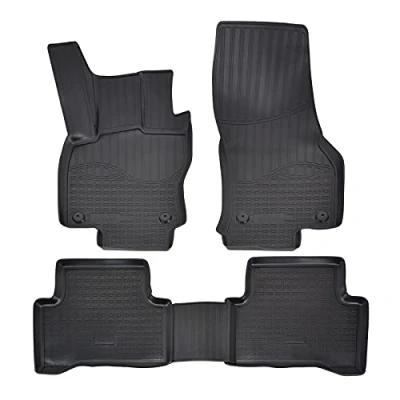 Abbildung von Norm Liners 3D Gummimatten Auto Matten Fussmatten Kompatibel mit Touran 2, ab 2015, Rand cca 4cm, Allwetter, 4Tlg, Premium Qualität